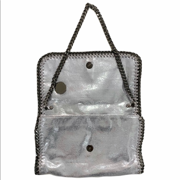 Stella McCartney Falabella Foldover Bag EUC Metallic Silver - Picture 7 of 17
